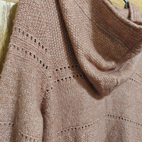 Bibi Cardigan Open Front Long Hooded Sweater with Pockets Women's Small Pink - Picture 6 of 9